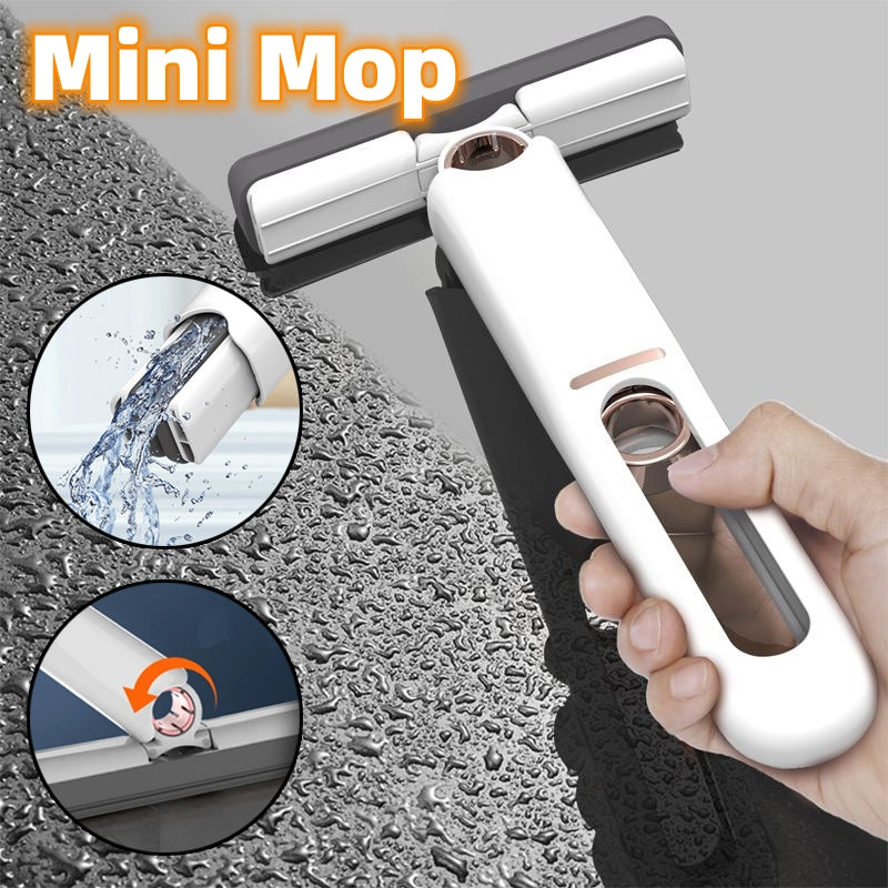 Mini Sponge Squeeze Mop – Portable Floor Cleaner for Home, Car, Glass, Screen & Desk